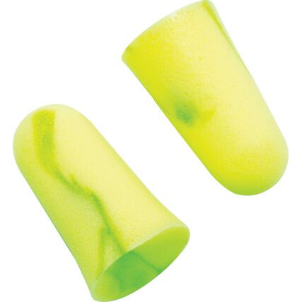 Purafit, Disposable Ear Plugs/Refill Pack for Dispenser, Uncorded, Not Detectable, Bullet, 36dB, Green, Foam, Pk-200 Pairs