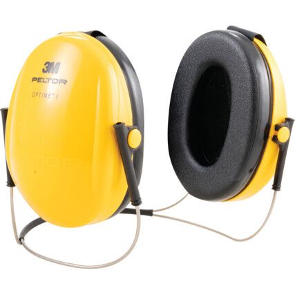 Optime™, Ear Defenders, Neckband, No Communication Feature, Yellow Cups