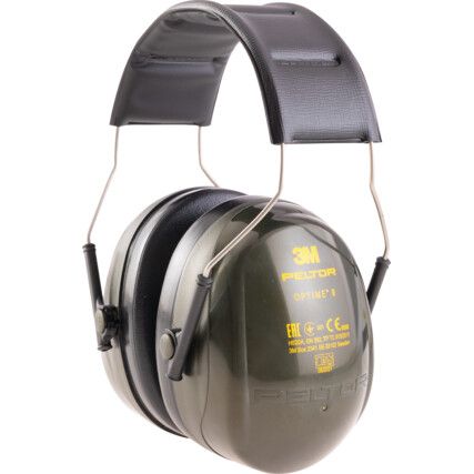 Ear Defenders, Over-the-Head, No Communication Feature, Black Cups