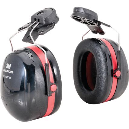 Optime™ III, Ear Defenders, Clip-on, No Communication Feature, Not Dielectric, Black Cups