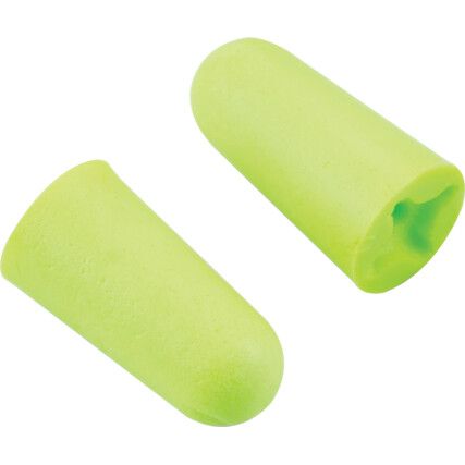 X Fit, Disposable Ear Plugs, Uncorded, Not Detectable, Bullet, 37dB, Green, Foam, Pk-200 Pairs