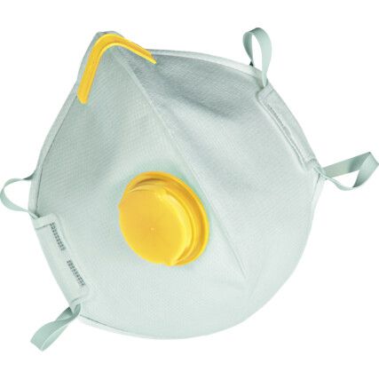 Affinity 2121 Disposable Mask, Valved, White, FFP2, Filters Solid Aerosols/Liquid Aerosols, Pack of 15
