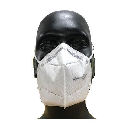 Disposable Mask, Valved, White, FFP2, Filters Dust/Mist, Pack of 20