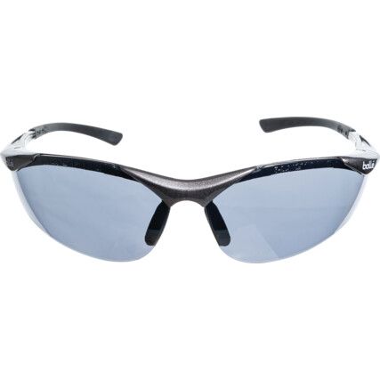 Contour, Safety Glasses, Smoke Lens, Half-Frame, Black Frame, Anti-Fog/High Temperature Resistant/Impact-resistant/Scratch-resistant/Sun Glare/UV-resistant