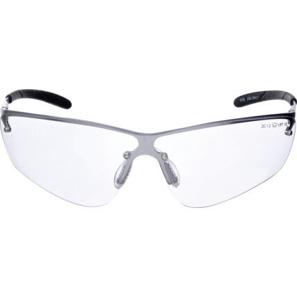Silium, Safety Glasses, Clear Lens, Half-Frame, Grey Frame, Anti-Fog/Impact-resistant/Scratch-resistant/UV-resistant