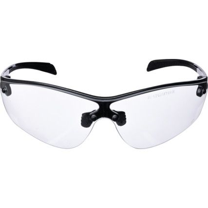 Silium+, Safety Glasses, Clear Lens, Half-Frame, Grey Frame, Anti-Fog/High Temperature Resistant/Impact-resistant/Scratch-resistant/UV-resistant