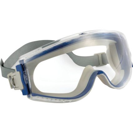Maxxpro, Safety Goggles, Clear Lens, Full-Frame, Blue Frame, Indirect Ventilation, Anti-Fog/Scratch-resistant