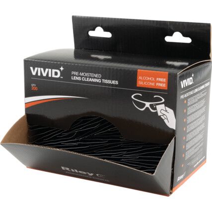 Vivid, Lens Cleaning Wipes, For Use With Glasses/Goggles