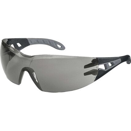Pheos, Safety Glasses, Grey Lens, Frameless, Black/Grey Frame, Anti-Fog/Impact-resistant/Scratch-resistant/Sun Glare/UV-resistant