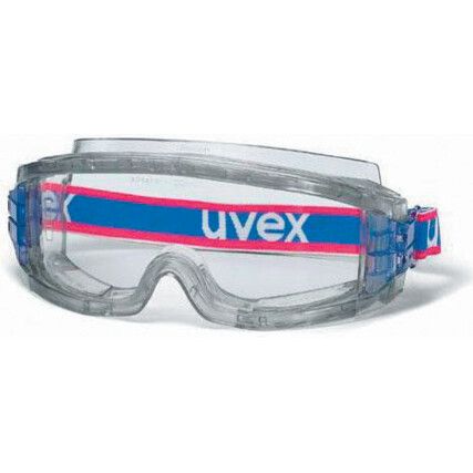 Ultra Vision, Safety Goggles, Polycarbonate, Clear Lens, Clear Frame, Indirect Ventilation, Flame-resistant/UV-resistant