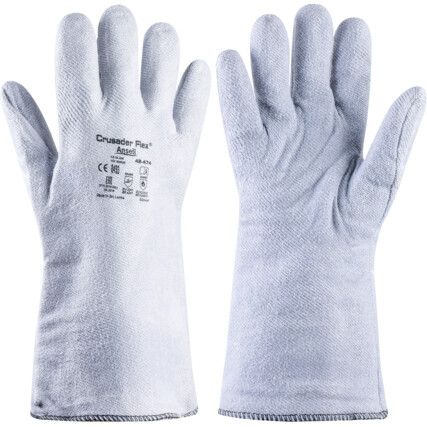 42-474 Crusader Flex, Heat Resistant Gloves, Grey, Cotton/Polyester, Cotton/Polyester Liner, Nitrile Coating, 180°C Max. Compatible Temperature, Size 10