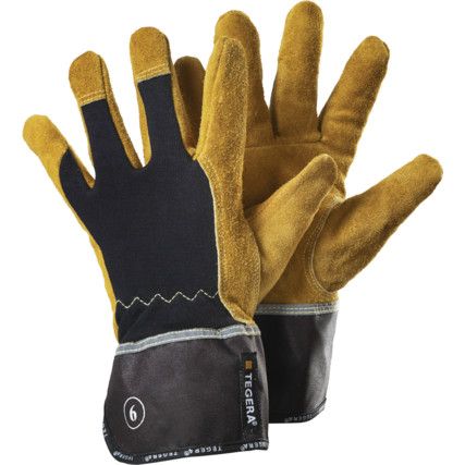 139 Tegera, Mechanical Hazard Gloves, Black/Yellow, Size 11