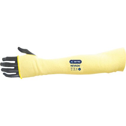 Nevada, Cut Resistant Sleeve, Yellow, Kevlar®, 455mm, EN388 1, 3, 4, 3, Knit Cuff