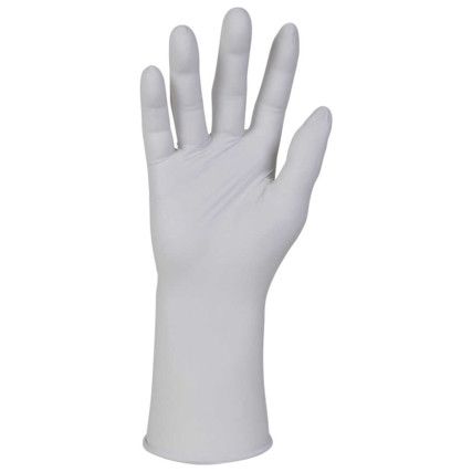 Kimtech Pure G3 Disposable Gloves, White, Nitrile, 5.1mil Thickness, Powder Free, Size 8.5, Pack of 200