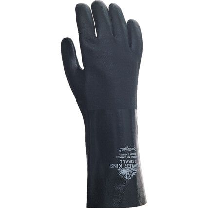 Trawler, Chemical Resistant Gloves, Black, PVC, Cotton Liner, Size 10