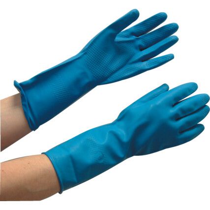 947 Nitritech II, Chemical Resistant Gloves, Blue, Nitrile, Cotton Flocked Liner, Size 10