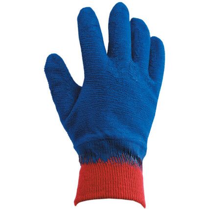 MBG Matrix Mechanical Hazard Gloves, Blue/Red, Interlock Cotton Liner, Latex Coating, EN388: 2003, 2, 1, 3, 1, Size 10.5
