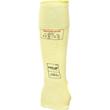 Heat Resistant Sleeve, Grey/Yellow, Leather, 355mm, EN388 1, 3, X, 2, Knit
