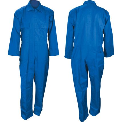Boilersuit, Royal Blue, Cotton/Polyester, Chest 34", XS
