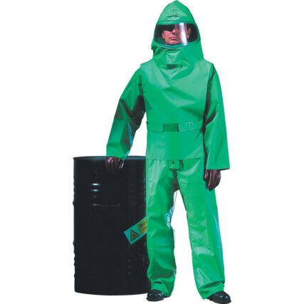 Chemmaster, Chemical Protective Cape Hood, Green, PVC, One Size