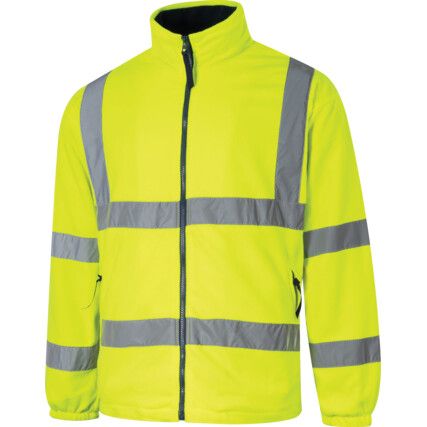 Hi-Vis Fleece Jacket, EN20471 Yellow, XL