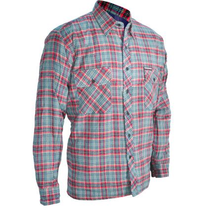 Work Shirt, Men, Green, Polyester/Cotton, Size L