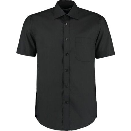 KK350 Men's 16in Short Sleeve Black Oxford Shirt