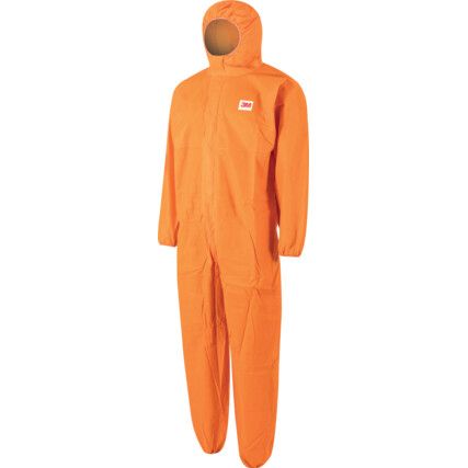 4515O, Chemical Protective Coveralls, Disposable, Type 5/6, Orange, SMS Nonwoven Fabric, Zipper Closure, Chest 43-45", XL