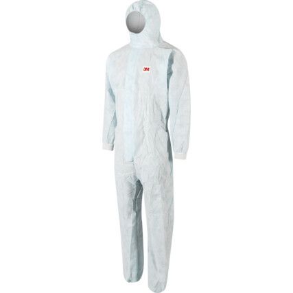 4532+, Chemical Protective Coveralls, Disposable, Type 5/6, White, SMS Nonwoven Fabric, Zipper Closure, Chest 43-45", XL