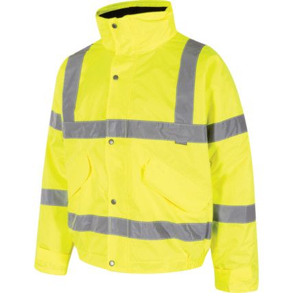 Bomber Jacket, Men, Yellow, Polyester, XL