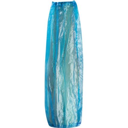 Disposable Sleeves, Blue, Polythene, 400mm, Elasticated Cuff, One Size