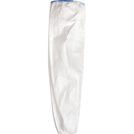 Disposable Sleeves, White, High Density Polyethylene, 500mm, Elasticated Cuff, One Size