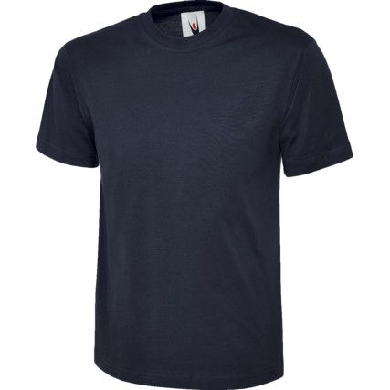 T-Shirt, Men, Navy Blue, Cotton, Short Sleeve, L