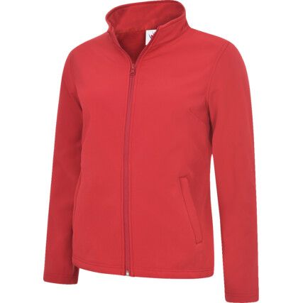 UC613 WOMEN'S SOFT-SHELL JACKET RED (S)
