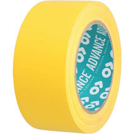 AT8 Adhesive Floor Marking Tape, PVC, Yellow, 50mm x 33m