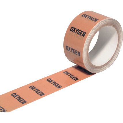 Oxygen Pipeline Identification Tape 50mm x 33m