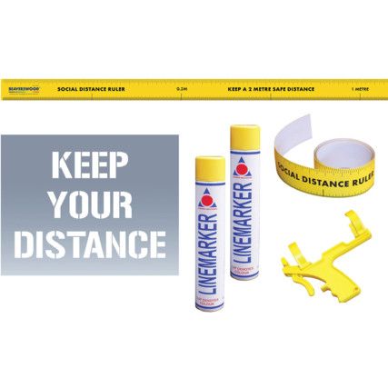 Yellow Stencil Kit, Keep Your Distance