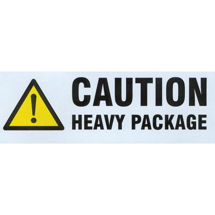 PACKAGING LABELS 148x50mm "CAUTION HEAVY" (ROLL-500)