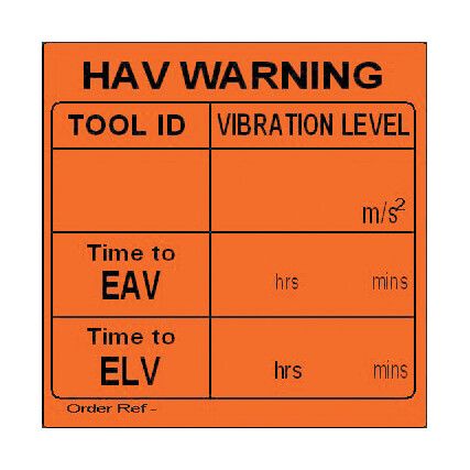 Amber Hav Self Write EAV & ELV Adhesive Labels 51mm x 51mm