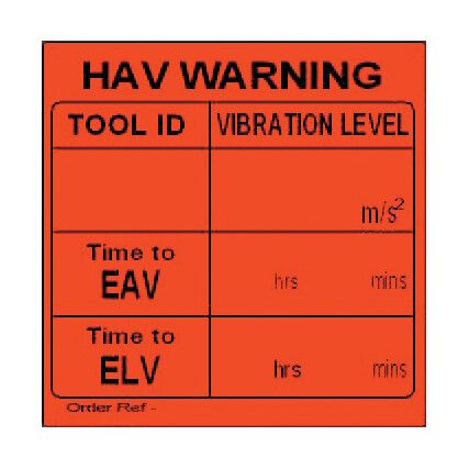 Red Hav Self Write EAV & ELV Adhesive Labels 51mm x 27mm