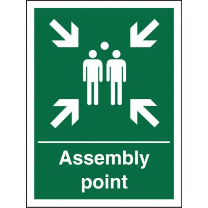 Fire Assembly Point Polycarbonate Sign - 300 x 400mm