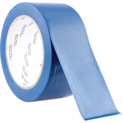 Adhesive Floor Marking Tape, Vinyl, Blue, 50mm x 33m