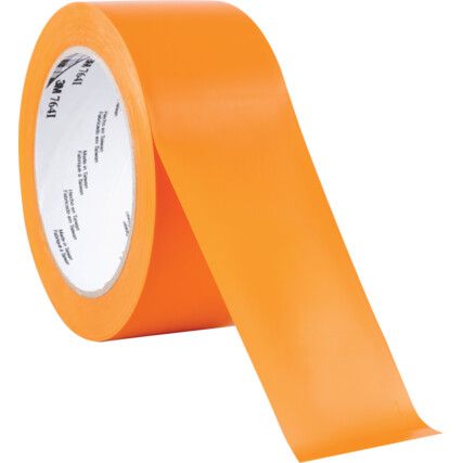 764 Adhesive Floor Marking Tape, Vinyl, Orange, 50mm x 33m