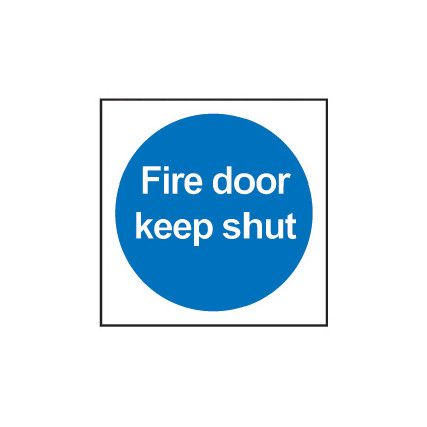 Fire Door Keep Shut Vinyl Sign 100mm x 100mm