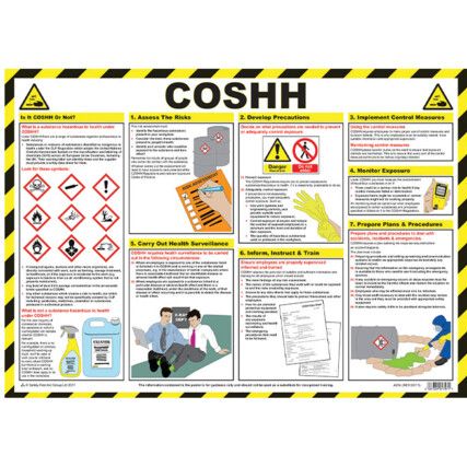 COSHH SAFETY POSTER LAMINATED (590 X 420MM)