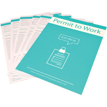 PERMIT TO WORK BOOK - ELECTRICAL (PACK OF 10)
