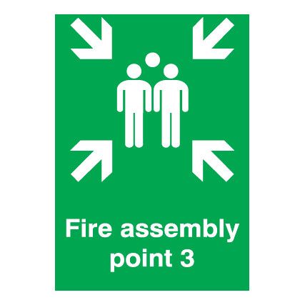 Fire Assembly Point Rigid PVC Sign - 420 x 594mm