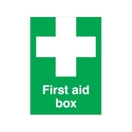 First Aid Box Vinyl Sign 148mm x 210mm