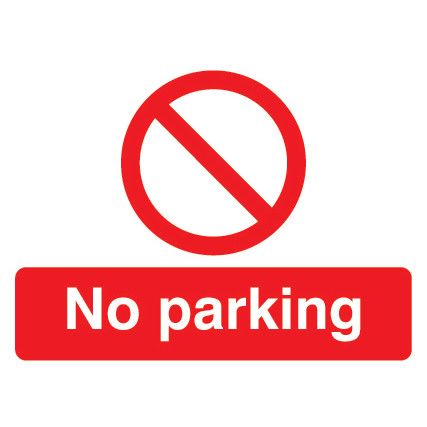 No Parking Rigid PVC Sign 600mm x 450mm
