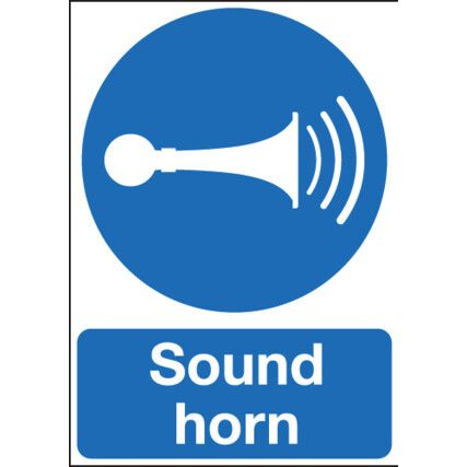 Sound Horn Rigid PVC Sign 210mm x 297mm